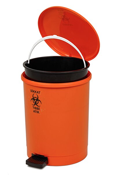 Bora Plastik 20 Liter Mono Tone Pedal Medical Waste Trash Can No:3 - Bo183