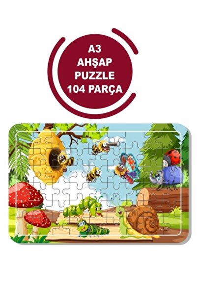 Baskı Atölyesi A3 104 Parça Ahşap Puzzle