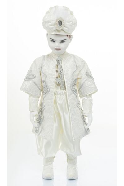 Emir Sünnet Kıyafetleri Erkek Bebek Ekru Sadrazam Şehzade Padişah Sünnet Kıya...