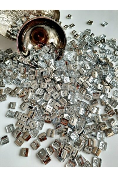 canan dizayn Şeffaf Kare Kristal Düğme 20 Boy 12.5 Mm ( 30 Adet )