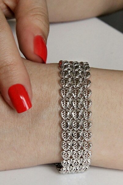 Argentum Concept 925 Ayar Gümüş Yaprak Figürlü Tasarım Bileklik - B072101