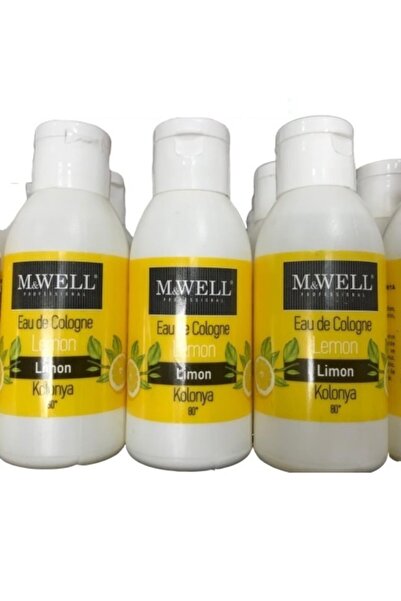 M&Well Limon Kolonyası 80 Derece 10 Adet 100ml Cep Limon Kolonya Limon Kolany...