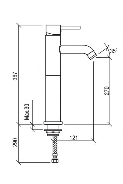 NSK Miniliada High Type Sink Faucet Mix Open Close2012902
