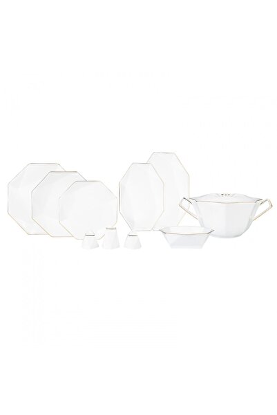 Karaca Fine Pearl Extra Quartz Gold 62 Parça 12 Kişilik İnci Yemek Takımı