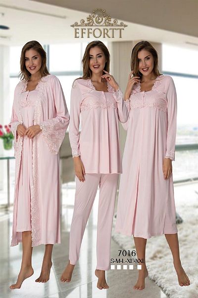 Effort Pijama 7016m مجموعة الأمومة الحامل مكونة من 4 قطع
