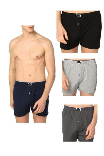 Gümüş İç Giyim Boxeri pentru bărbați, colorați, din bumbac amestecat, de culo...