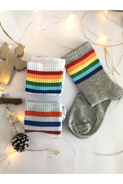 çorapdunyam Кольорові смугасті унісекс шкарпетки, 3 пари - Fre3322