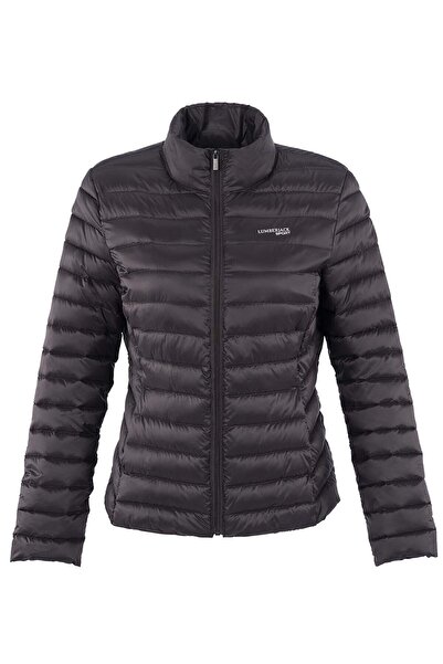 lumberjack Γυναικείο μαύρο βασικό παλτό με επένδυση W Puffer Coat