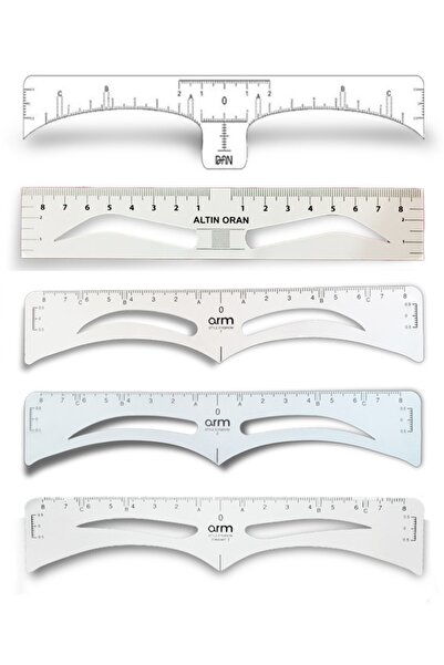 ARMONİKONYA 100 Adet Kaş Tasarım Kalıcı Makyaj Için Cetvel Mix