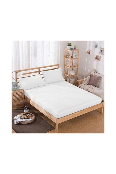 İpekçe Home White Single Cotton Combed Bed Sheet