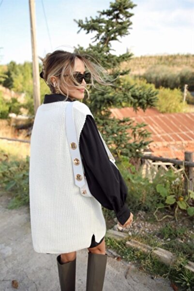 Tüy boutique Ecru Women'S Sweater - V-neck