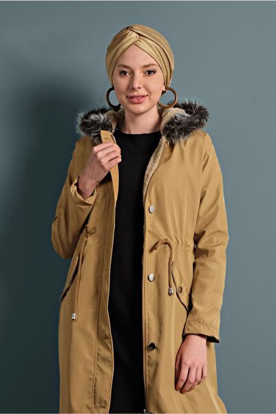 TRENDTESETTÜR Hooded and Waist Drawstring Coat 5021