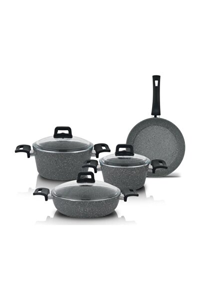 Schafer Savor Yanmaz Yapışmaz Tencere Seti 7 Parça Gri