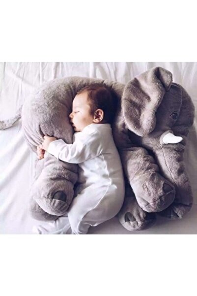 Genel Markalar Uyku Arkadaşım Büyük Yumuşakcık Peluş Fil - 65 Cm 65 cm Gri 9+ Yaş