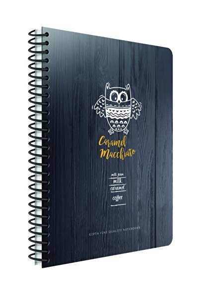 Gıpta Coffee Book Spiralli Sert Kapak 120 Yp Defter Çizgili Caramel Macchiato...
