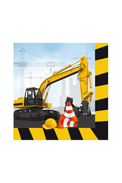 Happyland مناديل لمستلزمات حفلات البناء 16 قطعة 33x33 سم