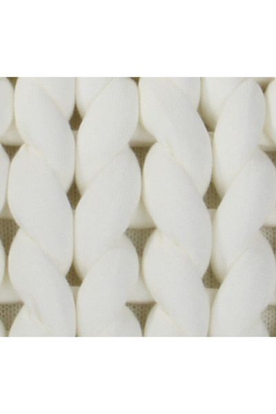 Betires Home Chunky Hand Knitted Pillow Ecru