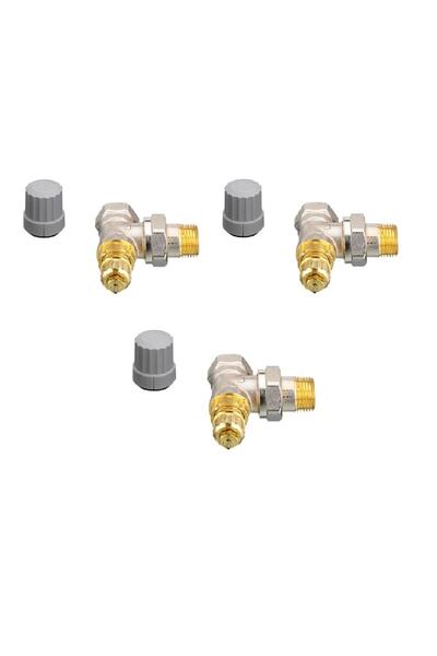 DANFOSS 3 lü Ekonomik Paket Dn15 Termostatik Radyatör Vanası  Köşe 013g0003