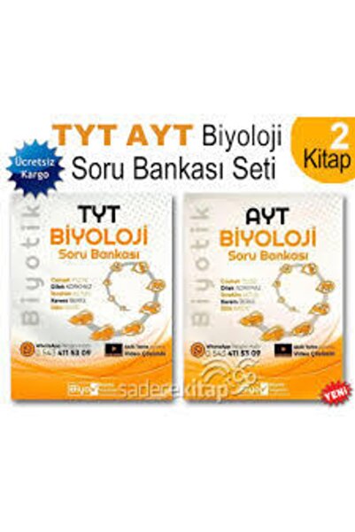 Biyotik Yayınları Biyotik Tyt Ayt Biyoloji Soru Bankası Seti Yeni