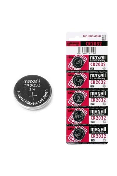 Maxell Cr 2032 3v Lityum Para Pili 5'li Saat Pili Düğme Pil Yeni Tarih 12-2028
