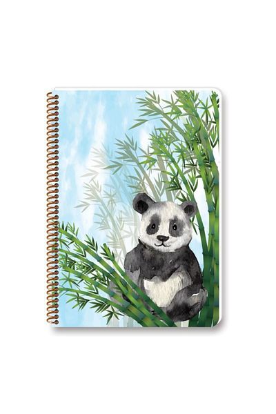 KESKİN COLOR A4 Bamboo Plastic Cover 100 Sheets Checked Spiral Notebook