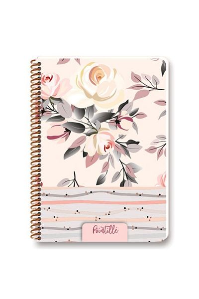 KESKİN COLOR Copertă din plastic Pointille 20x28cm Caiet cu spirală cu 80 de coli