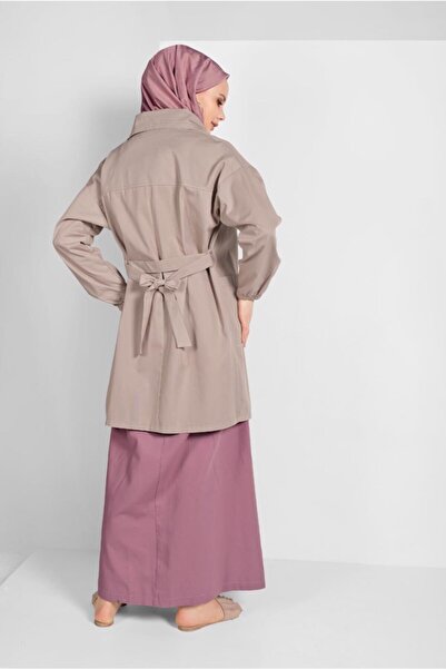 TRENDTESETTÜR Belted Cotton Trench Coat 88107
