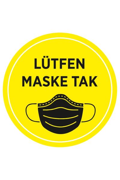 MIGNATIS Maska Ne nosi žutu boju Nalepnica Poster za zid 35x35cm 3 komada Syl15