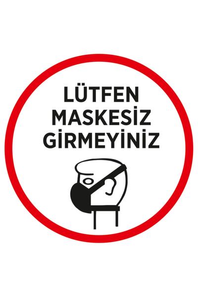 MIGNATIS Molimo vas da ne ulazite bez maske. Crvena nalepnica, poster, staklo...