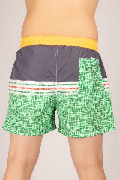 Mossta Ανδρικό σορτς μαγιό σε γκρι ριγέ