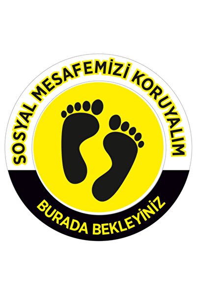 MIGNATIS Zaštitimo vaše zdravlje - Žuto-crna nalepnica 45x45cm, 5 komada Syl11