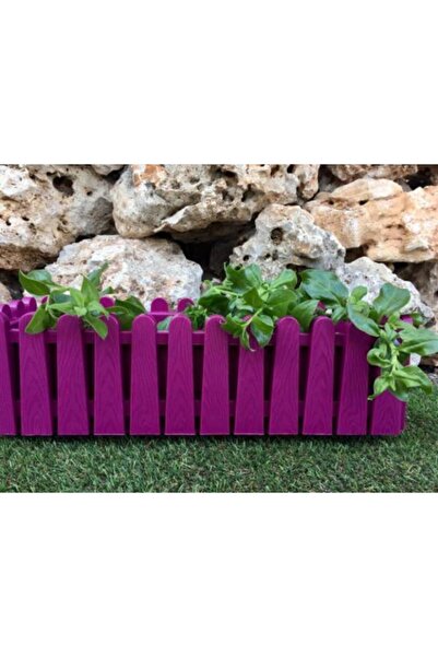 Ekodoğa Istanbul Balkon Saksı 9 Lt 1 Adet Vişne Renk Saksı Çit Görünümlü Saks...