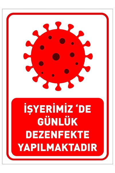 MIGNATIS Naše radno mesto se svakodnevno dezinfikuje Znak Banner Nalepnica 25...