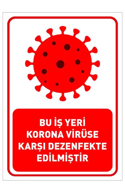 MIGNATIS Ovo radno mesto je dezinfikovano protiv korona virusa, naljepnica, f...