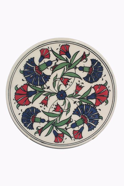 Eren Çini Seramiği Ceramic Tile Patterned Trivet