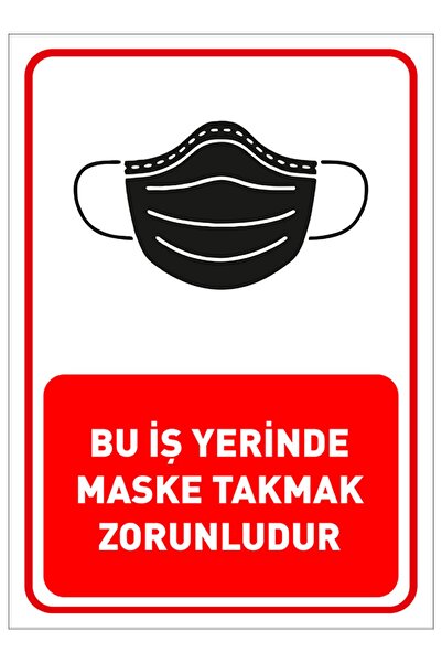 MIGNATIS Nošenje maske na radnom mestu je obavezno Znak Nalepnica Banner 35x5...