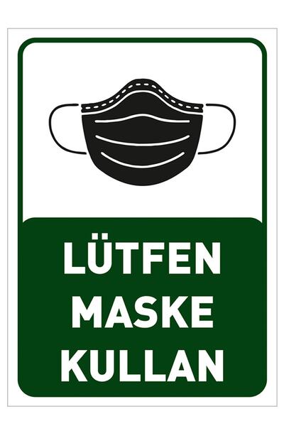 MIGNATIS Molimo nosite masku - znak, natpis, naljepnica 25x35cm Syl44