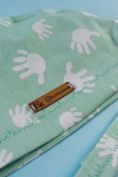 Best Bone Green Tiny Hands Patterned Surgical Bonnet