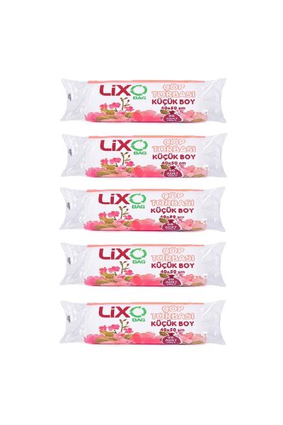 LİXO ÇÖP POŞETLERİ Small Size Garbage Bag 5 Pack*30 Pieces Roll = 150 Transparent