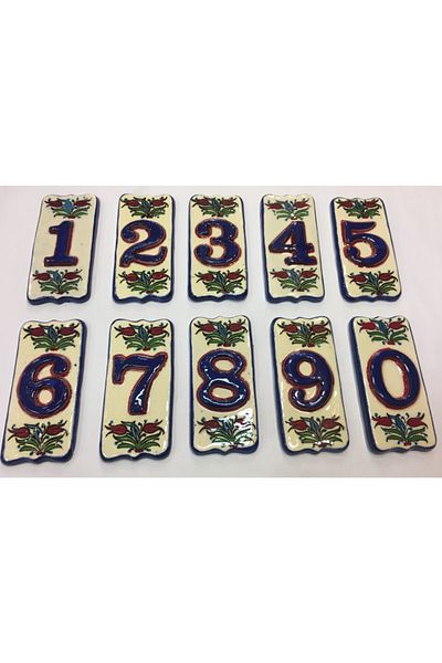 Dost Art Hediyelik Door Number:(0) Zero Handmade Ceramic Door Numbers & Door Letters