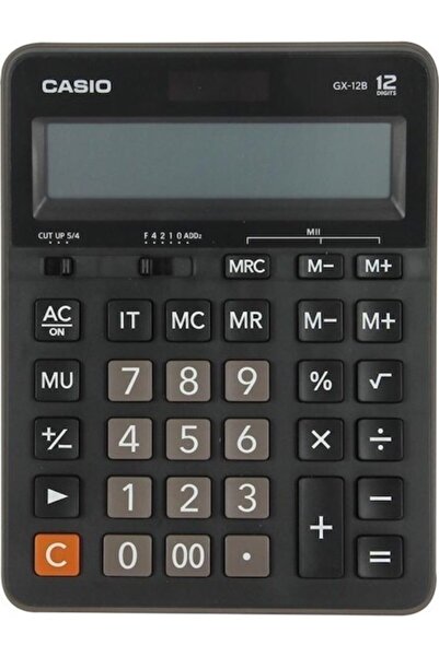 Casio Casıo Gx-12b-bk 12 Hane Masaüstü Hesap Makinesi