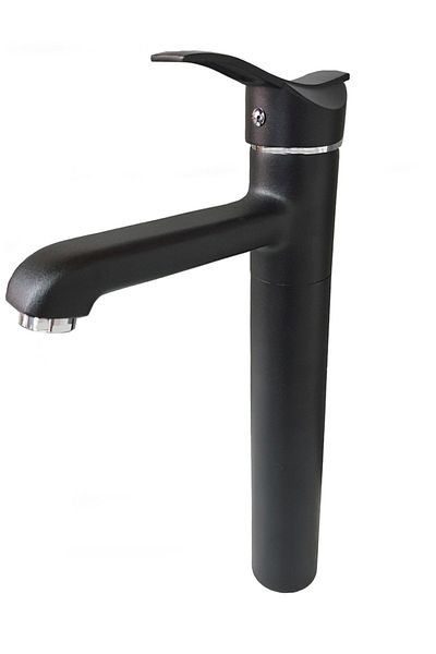 HMS Black Open Close Bowl Type Long High Sink Faucet