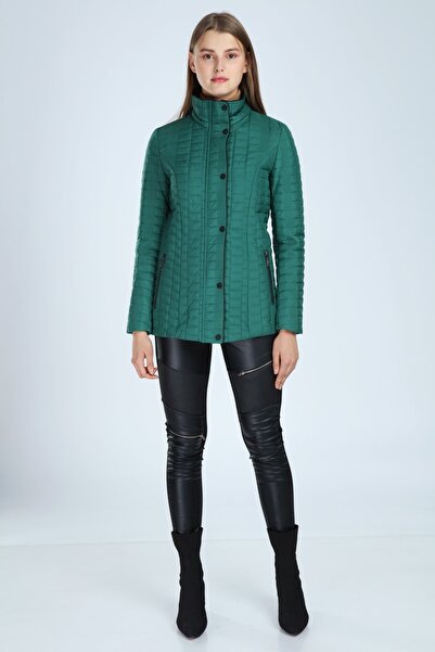Veger Kadın Yeşil Kapitone Mont