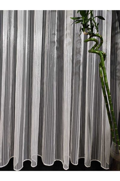 Brillant Tenda Fashion Striped Tulle Curtain Pleated - 1*3 Tight Pleat