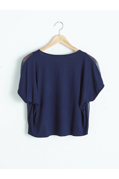 LC Waikiki navy Blue Women's Pajama Top