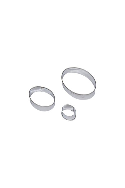 PASTRY PLANET 3 Lü Oval Metal Kesme Kalıbı
