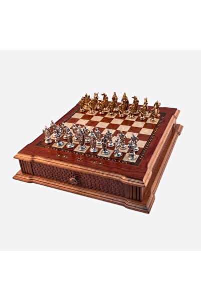 Helena Wood Art Castle Satranç Seti Byk Gül