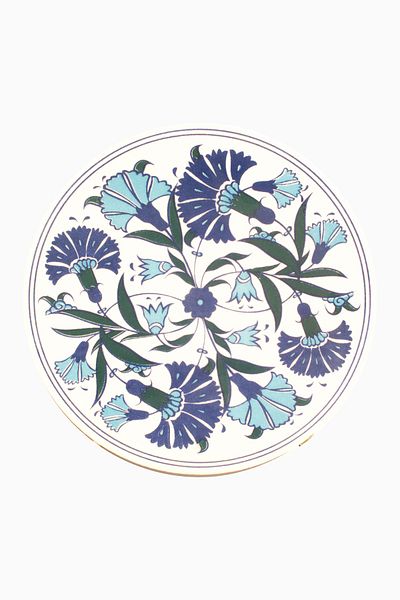 Eren Çini Seramiği Ceramic Tile Patterned Trivet