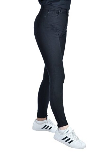Parti Kırtasiye Ženske crne Visok struk Sa likrom uske pantalone