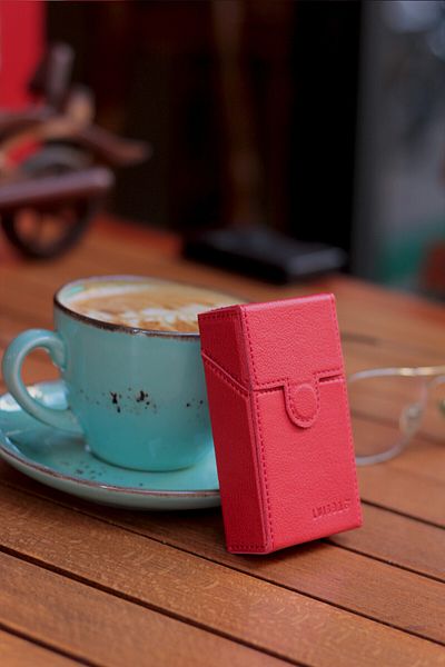 Bipanya Red Luisbag Luxury Leather Touch Cigarette Box Bp-4396lbt